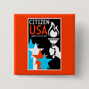 American Independance Day Button