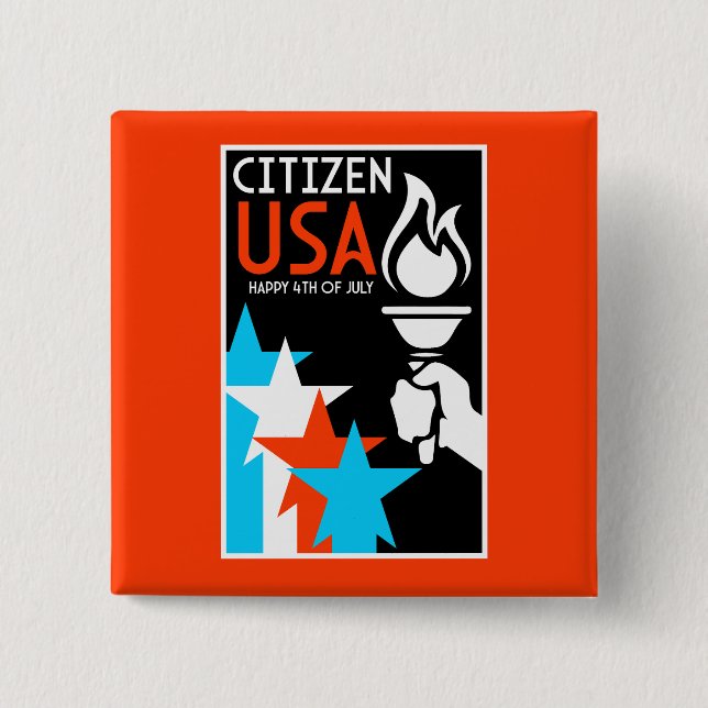 American Independance Day Button (Front)