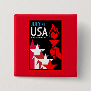 American Independance Day Button
