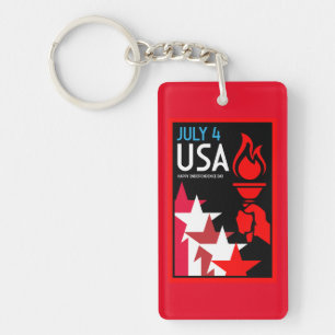 American Independance Day Keychain