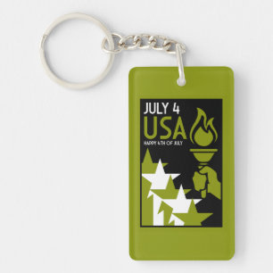 American Independance Day Keychain