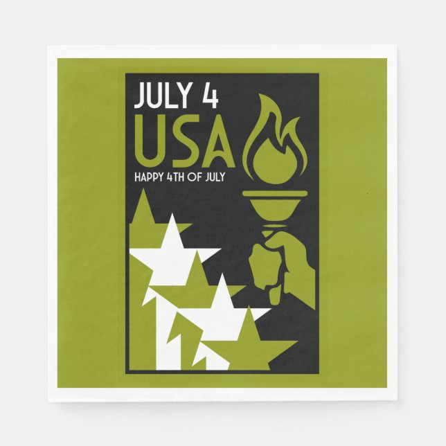 American Independance Day Napkins (Front)