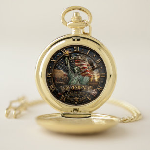 American Independence 250 Years July 4th 2026 Pocket Watch