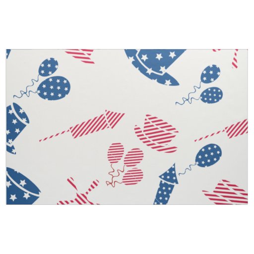 American Independence Day Celebration Symbols Fabric