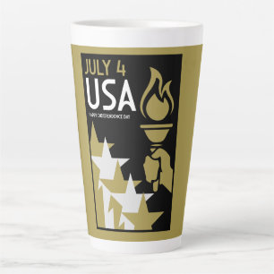 American Independence Day Latte Mug
