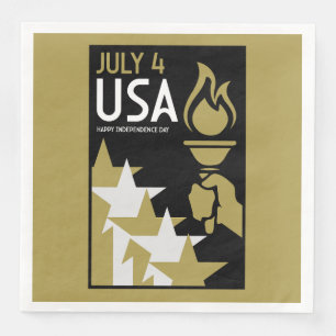 American Independence Day Paper Dinner Napkins