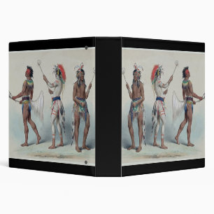 American Indian Ball players 3 Ring Binder