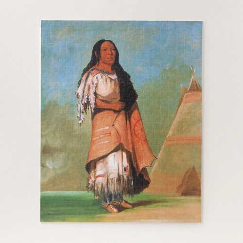 American Indian Blackfoot Woman George Catlin Jigsaw Puzzle