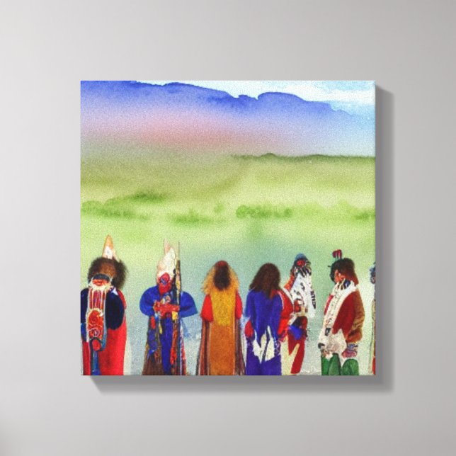 American Indian Celebration Canvas Art (Front)