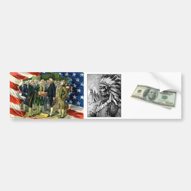 American Indian Chief Bumper Sticker (Front)