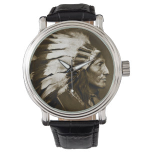 American Indian Chief (Sepia) Watch