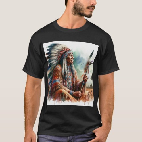 American Indian chief Sitting Bull T_Shirt