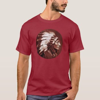 American Indian Chief T-shirt by tempera70 at Zazzle
