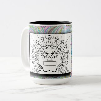 American Indian Coloring Book Art Two-Tone Coffee Mug