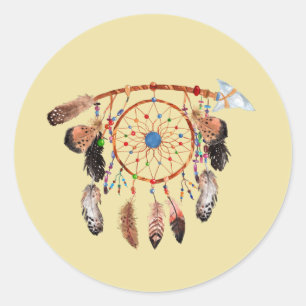 American Indian Dreamcatcher Classic Round Sticker