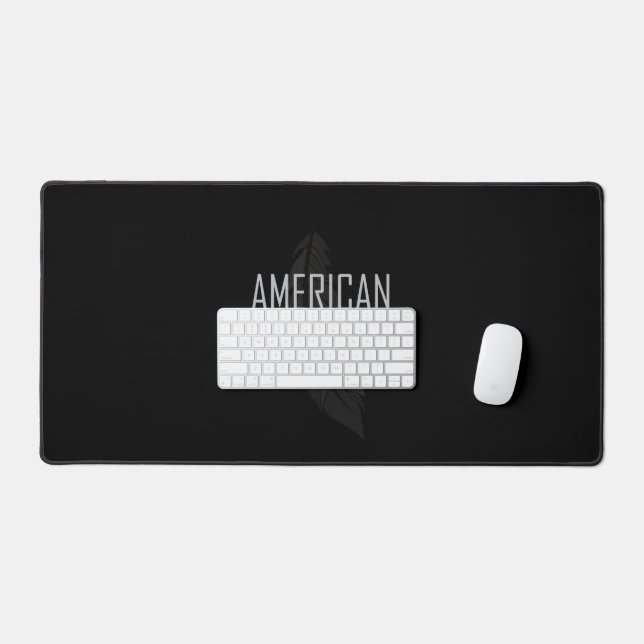 American Indian Feather Desk Mat (Keyboard & Mouse)