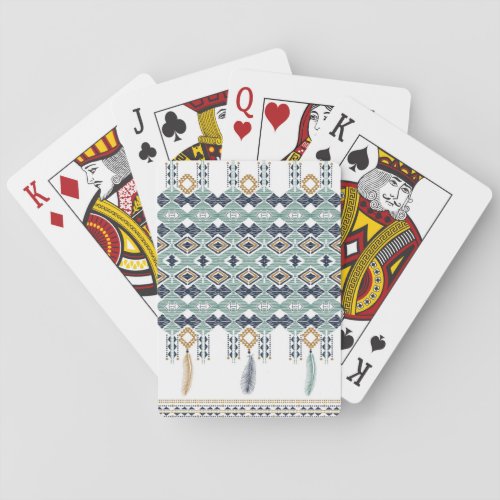 American Indian Geometry Seamless Border Playing Cards