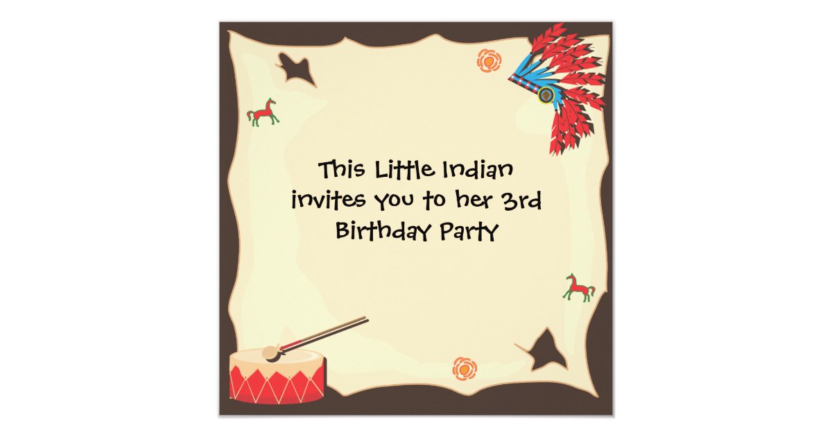 Indian Birthday Party Invitations 6