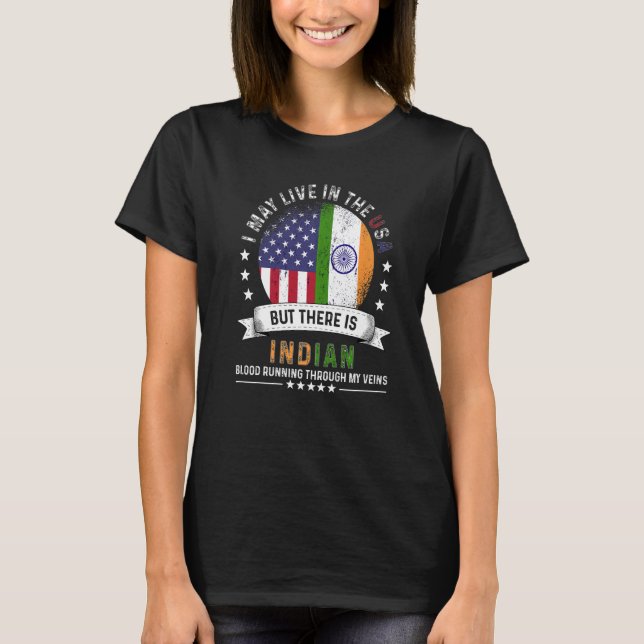 American Indian Home in US Patriot American India  T-Shirt (Front)