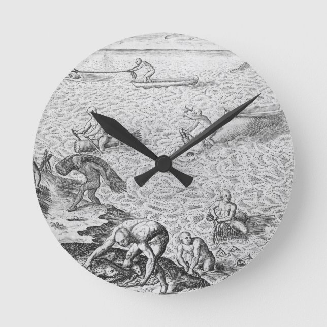 American Indian method of whaling, from an account Round Clock (Front)