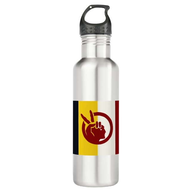 American Indian Movement  Stainless Steel Water Bottle (Front)