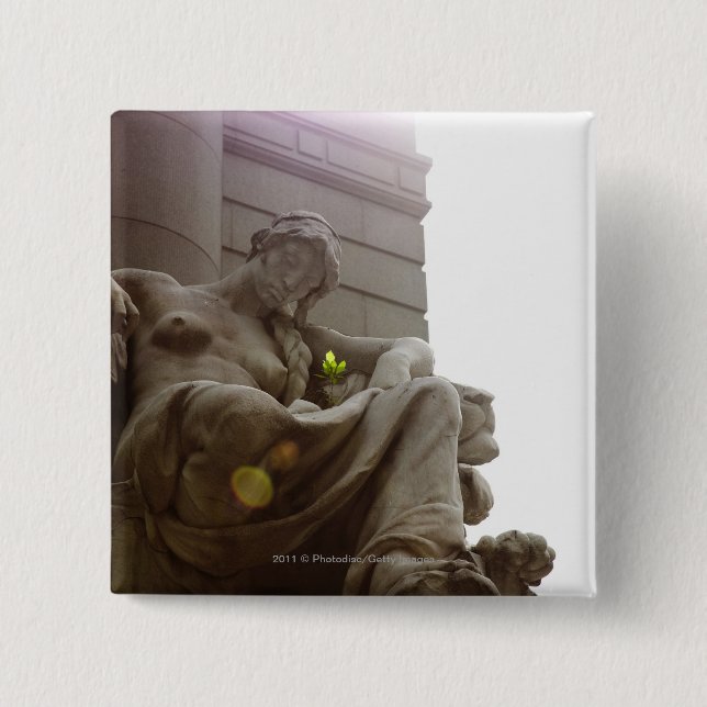 American Indian National Museum Statue Button (Front)