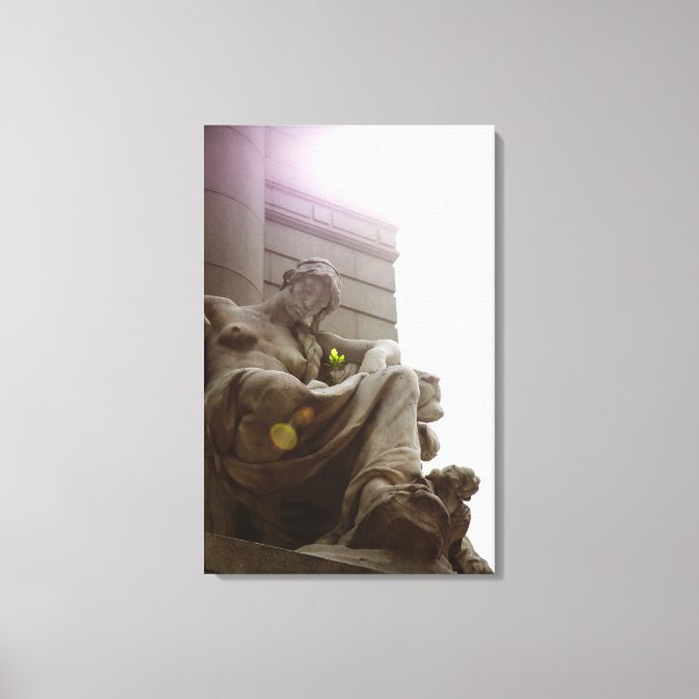 American Indian National Museum Statue Canvas Print (Front)
