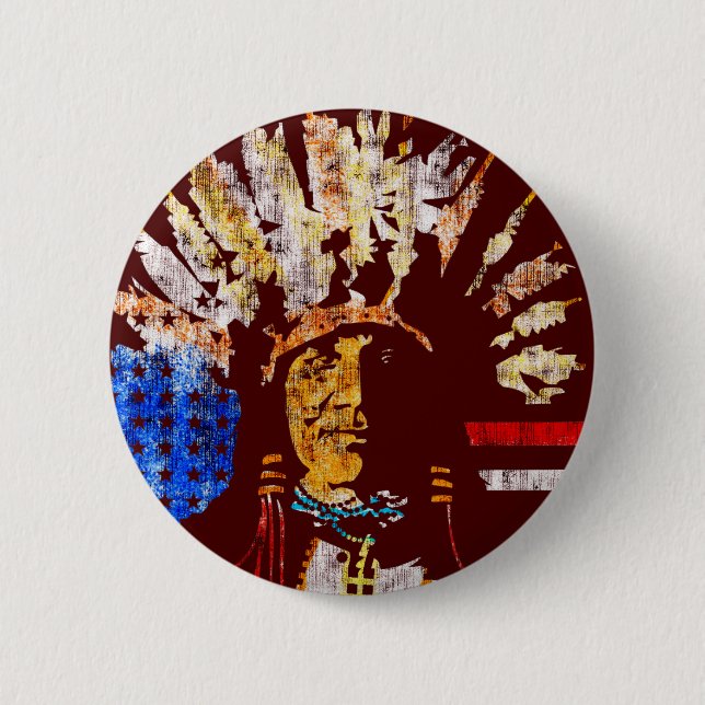 American Indian Pinback Button (Front)