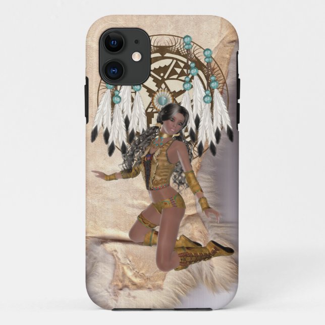 American Indian Princess Mandala Case-Mate iPhone Case (Back)