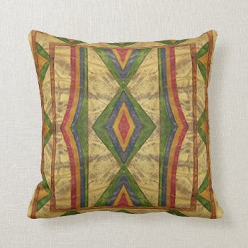 American Indian (sioux) Parfleche Style Pillow. Throw Pillow by Medicinehorse7 at Zazzle