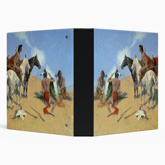 American Indian smoke signals 3 Ring Binder (Background)