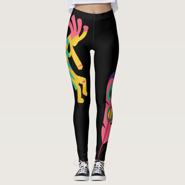 American Indian Style Kokopelli Leggings (Front)
