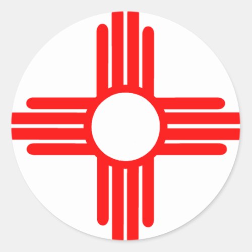 American Indian Sun Symbol Classic Round Sticker