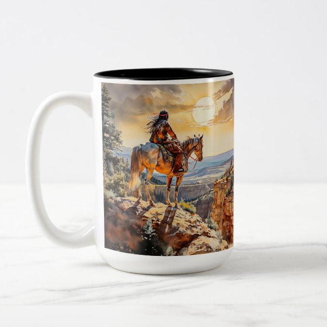 American Indian Two-Tone Coffee Mug (Left)