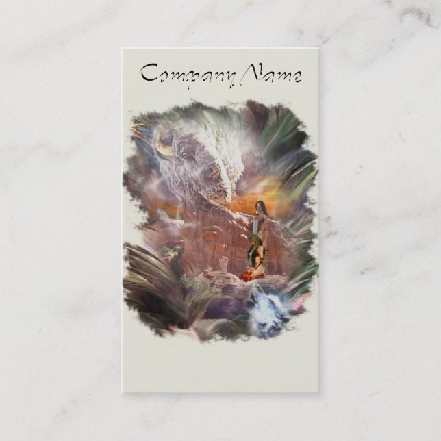 American Indian Wedding Night Vignette Business Card (Front)