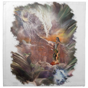 American Indian Wedding Night Vignette Cloth Napkin