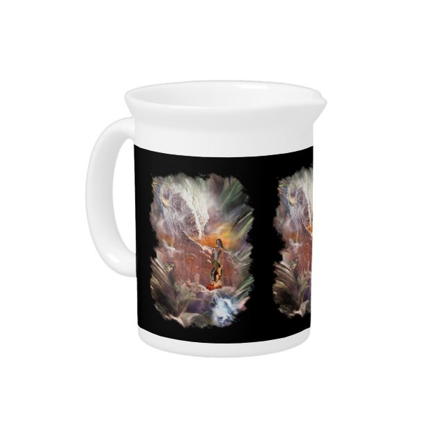 American Indian Wedding Night Vignette Drink Pitcher (Left)