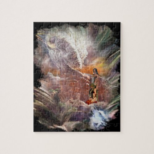 American Indian Wedding Night Vignette Jigsaw Puzzle