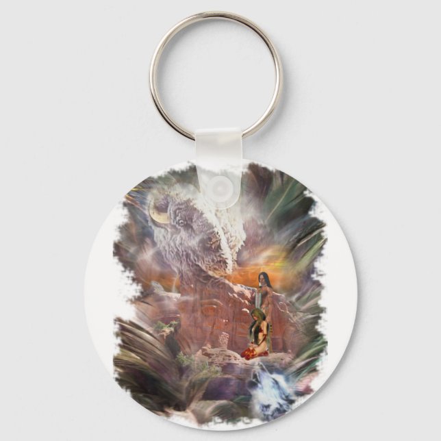 American Indian Wedding Night Vignette Keychain (Front)