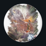 American Indian Wedding Night Vignette Magnet<br><div class="desc">American Indian Wedding Night Beautiful surreal collage of an American Indian couple - she kneels before him on the red rocks- while his hand rests on her shoulder- this is overlaid onto a background of abstract feathers- in the top left corner is a white buffalo cloud vignette appearing to be...</div>