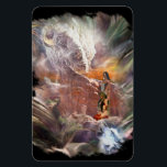 American Indian Wedding Night Vignette Magnet<br><div class="desc">American Indian Wedding Night Beautiful surreal collage of an American Indian couple - she kneels before him on the red rocks- while his hand rests on her shoulder- this is overlaid onto a background of abstract feathers- in the top left corner is a white buffalo cloud vignette appearing to be...</div>