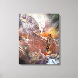 American Indian Wedding Night Vignette Wrapped Can Canvas Print