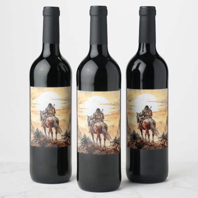 American Indian Wine Label (Bottles)