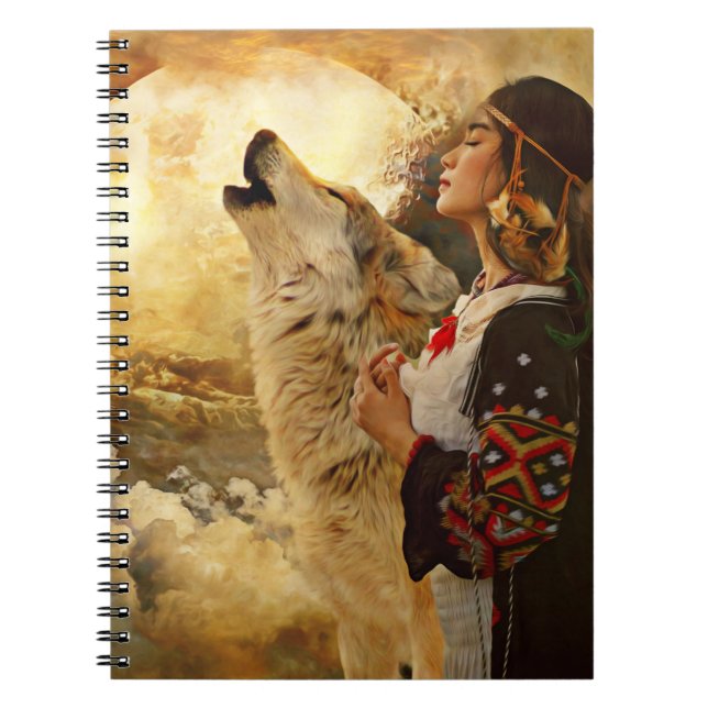 AMERICAN INDIAN WOMAN GIRL NOTEBOOK JOURNAL (Front)