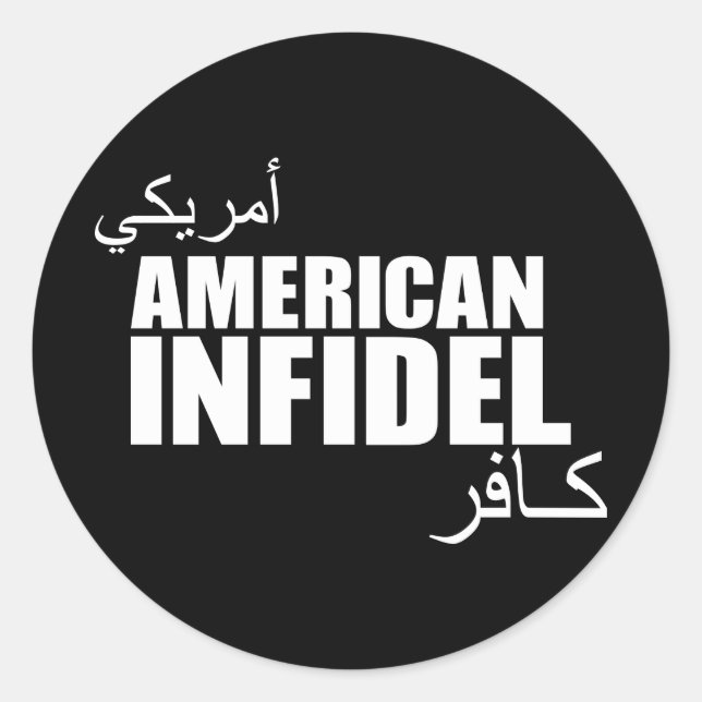 American Infidel Classic Round Sticker (Front)