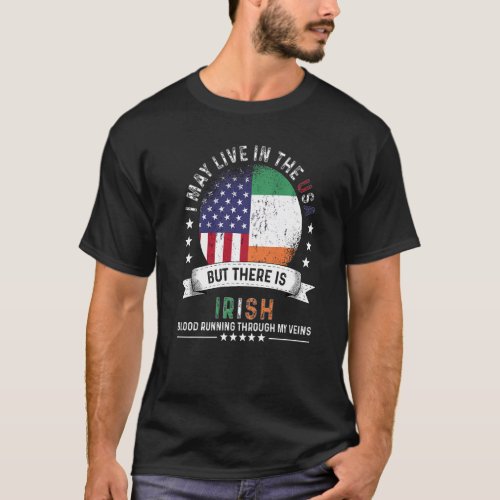 American Irish Home in US Patriot American Ireland T_Shirt
