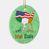 American Irish Roots   Ceramic Ornament (Right)