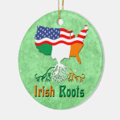 American Irish Roots   Ceramic Ornament (Left)