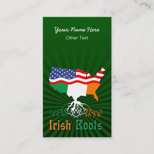 American Irish Roots Custom Business Cards