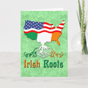 American Irish Roots Greeting Card